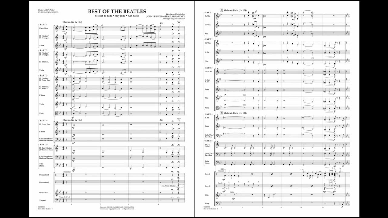 The Best of The Beatles arranged by John Moss