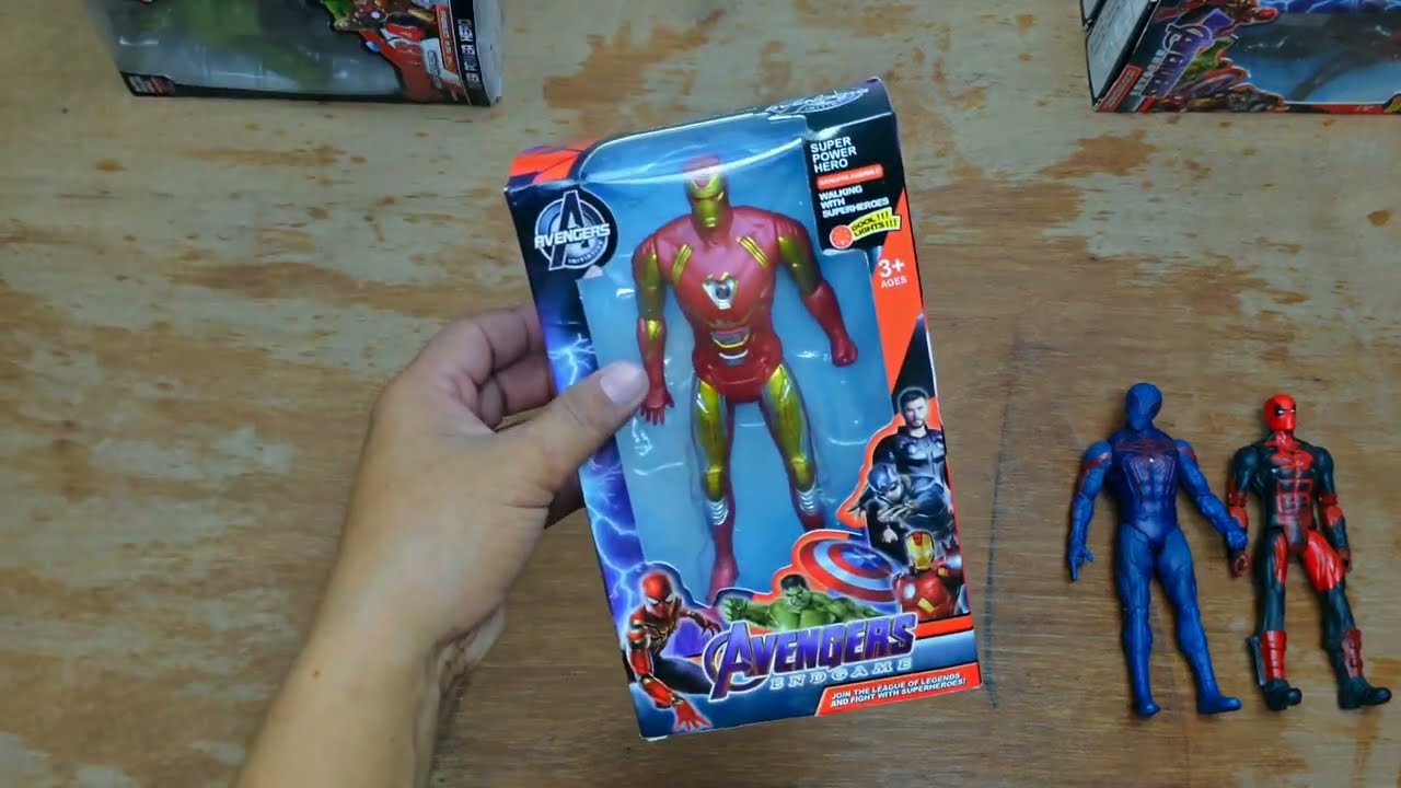 Unboxing & Review Mainan Avengers Superhero #5 || Ironman, Captain America, Hulk, Superman, Deadpool