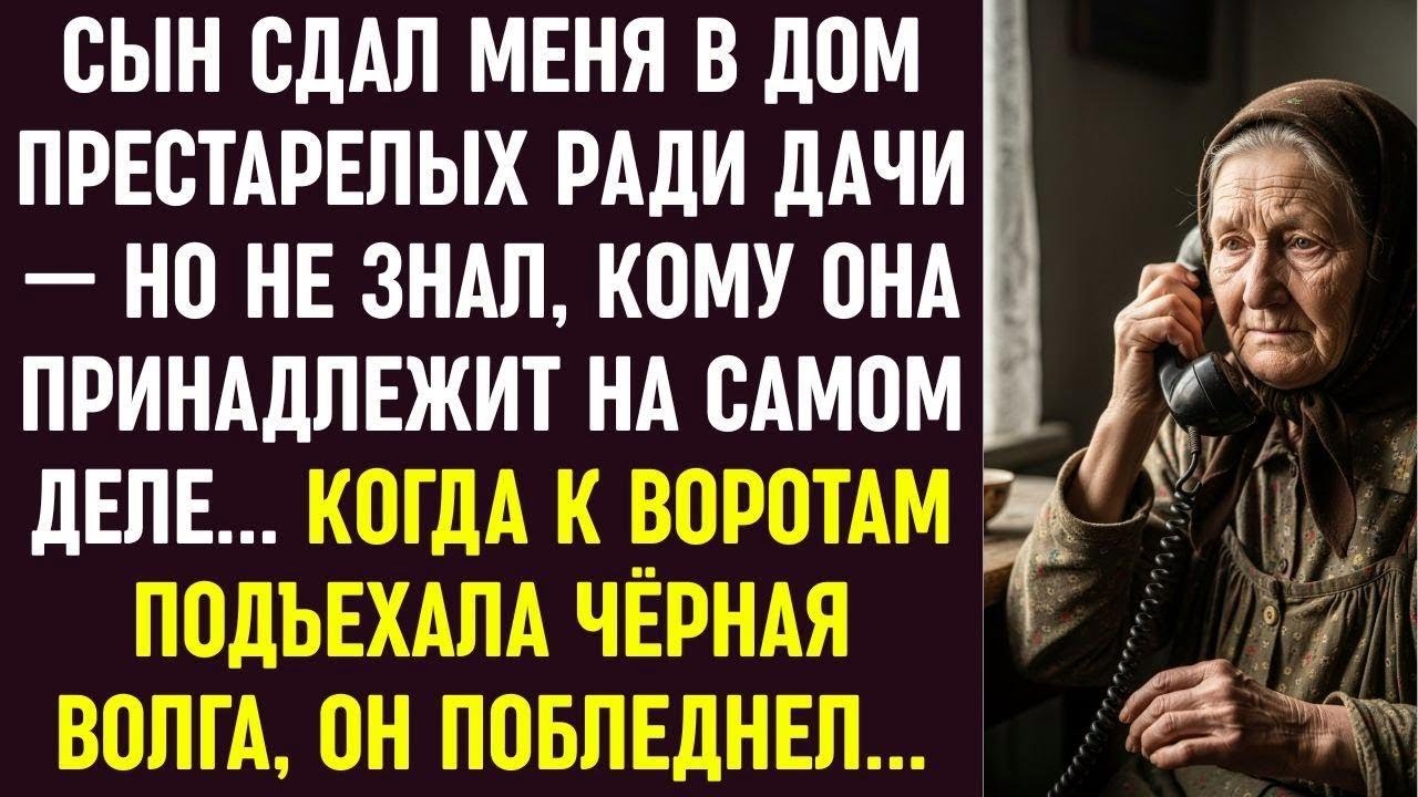 Сын сдал меня в дом престарелых ради дачи. Но когда к воротам подъехала чёрная Волга, он побледнел.