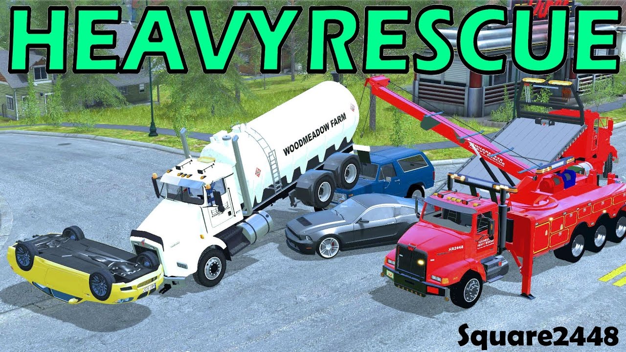 Farming Simulator 17 - Heavy Rescue - Giant Wreck On Interstate