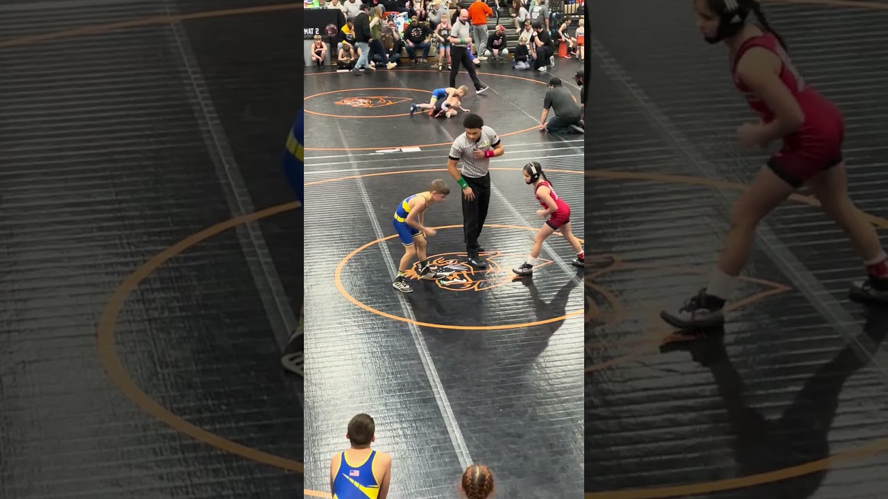 One of today’s wrestling matches 