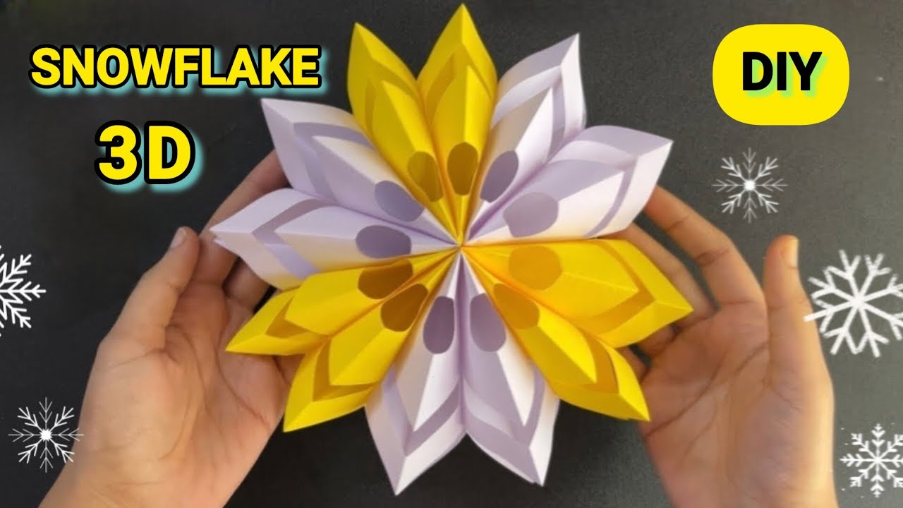 Amazing 3D Paper Snowflake ❄️✨ | Easy & Beautiful Origami Decoration
