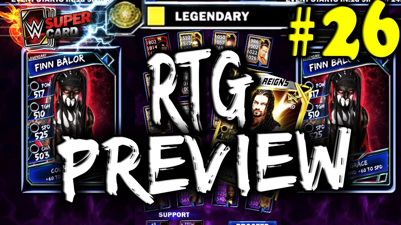 WWE SUPERCARD S2 #26 - FINN BALOR ROAD TO GLORY PREVIEW - RTG - LEG KOTR REWARDS