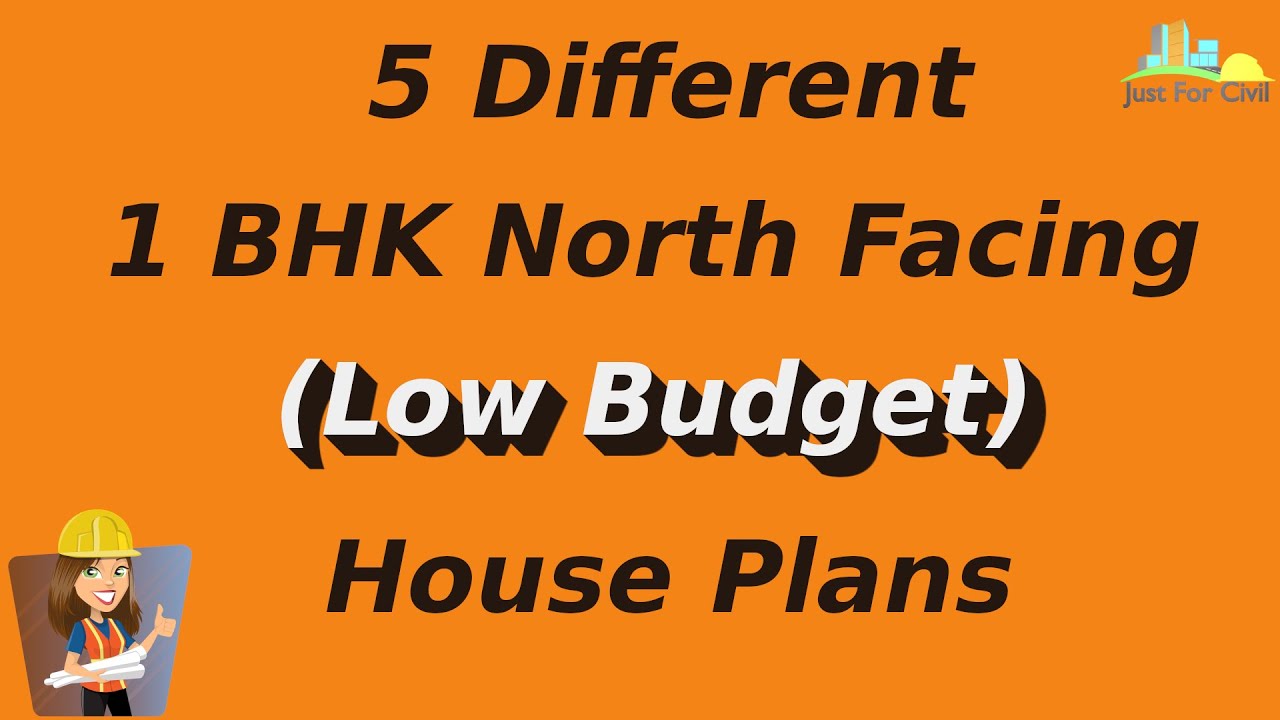 5 Different 1 BHK North Facing House Plans