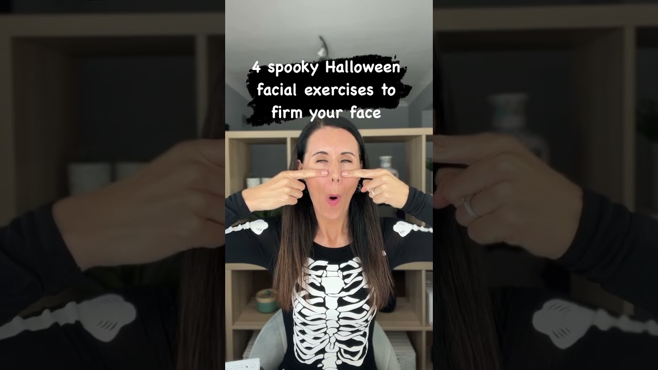 Firm Your Face With 4 Facial Exercises #faceyogaexpert #faceyoga #halloween ##scary