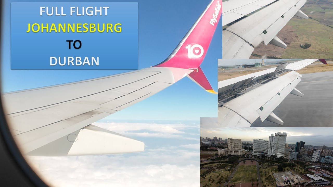 FULL FLIGHT FROM JOHANNESBURG TO DURBAN, SOUTH AFRICA, KING SHAKA INTERN AIRPORT, BY  BEYOND BORDERS