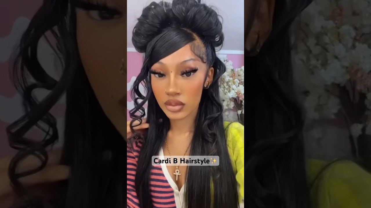 Cardi B hairstyle tutorial✨#shorts #linktohair