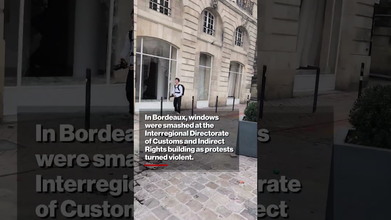 Rioters Target Police and SMASH Government Building in Violent France Protests #shorts