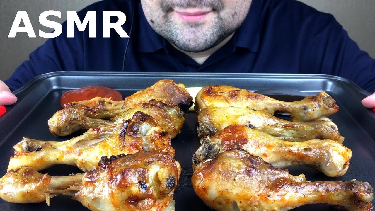 АСМР Куриные ножки (Звуки еды) Мукбанг