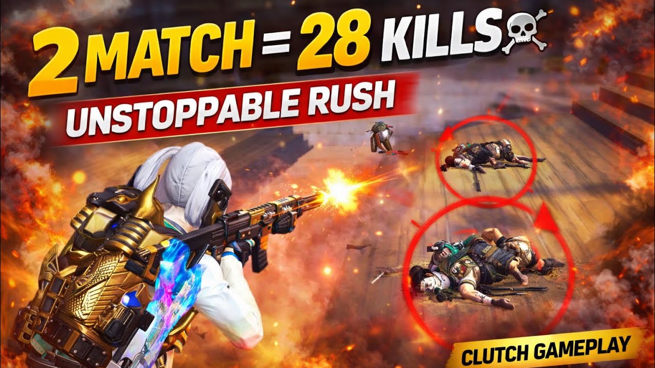  (Hindi-Hinglish):💀 2 Match Me 28 Kill | Full  Gameplay BGMI 