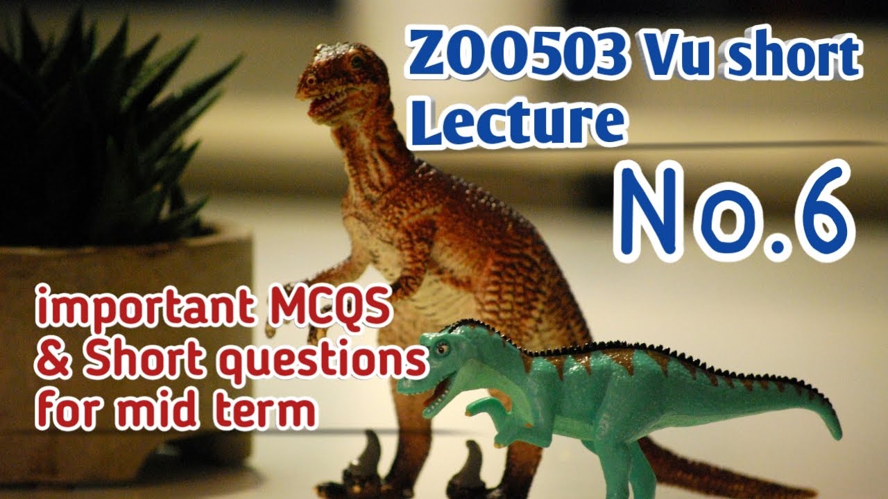 ZOO503 Vu short Lecture no. 7 / important MCQS & Short questions for mid term