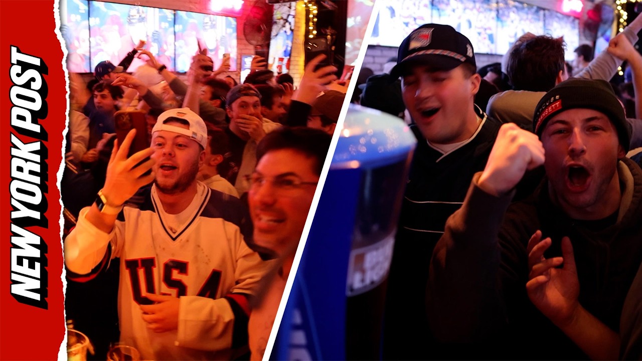 NYC Hockey Fans Celebrate Team USA’s Gold Medal Victory Against Canada