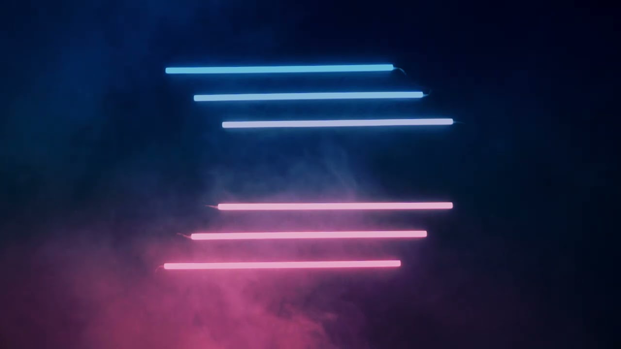 Colorful neon lights and smoke  ~FREE FOOTAGE HD~