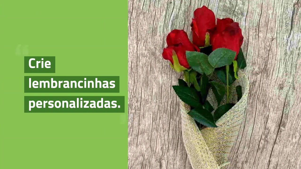 Bot&atilde;o de rosa artificial para brindes, lembrancinhas e a&ccedil;&otilde;es de marketing
