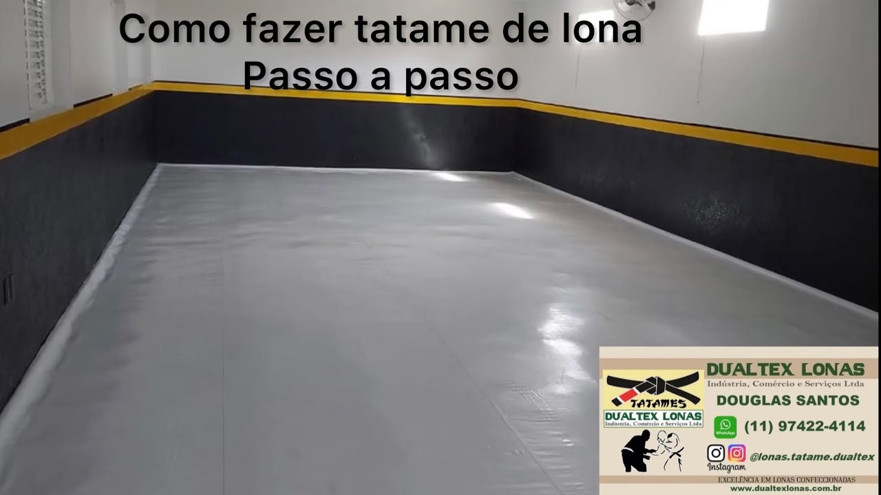 Como fazer tatame de raspa de pneu e lona. Faça você mesmo