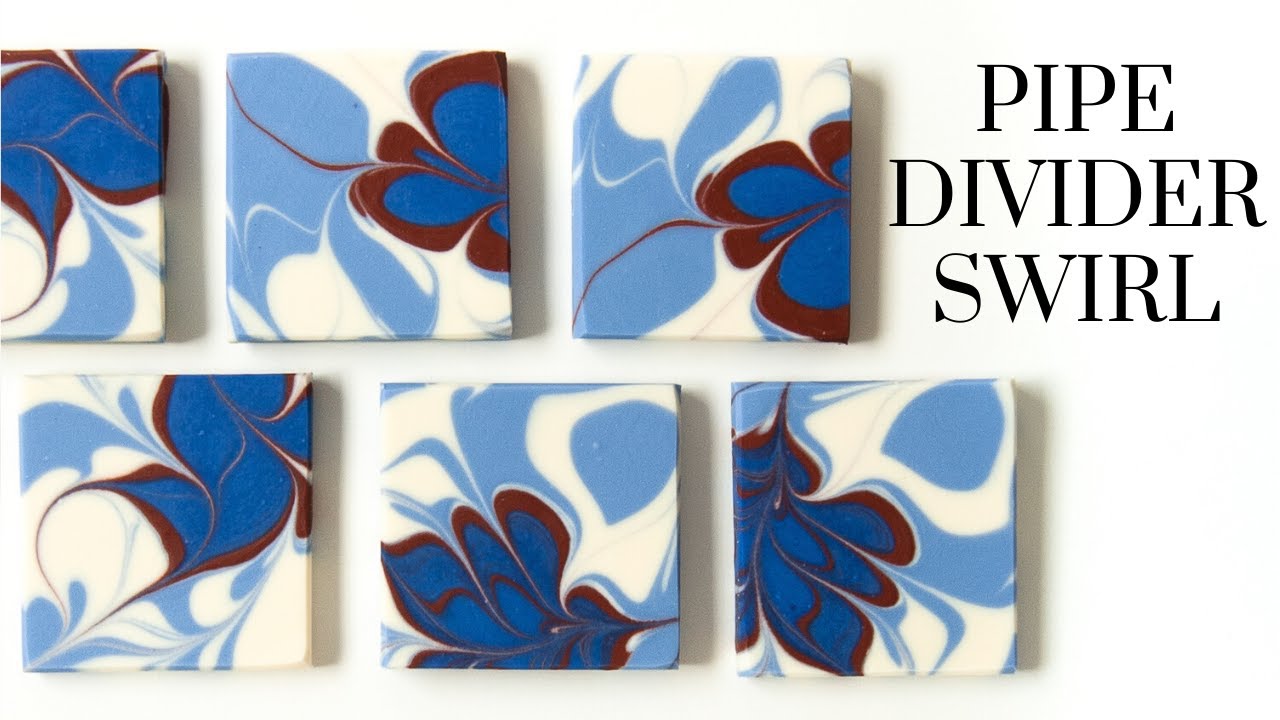 Soap Making with the Pipe Divider Swirl Technique