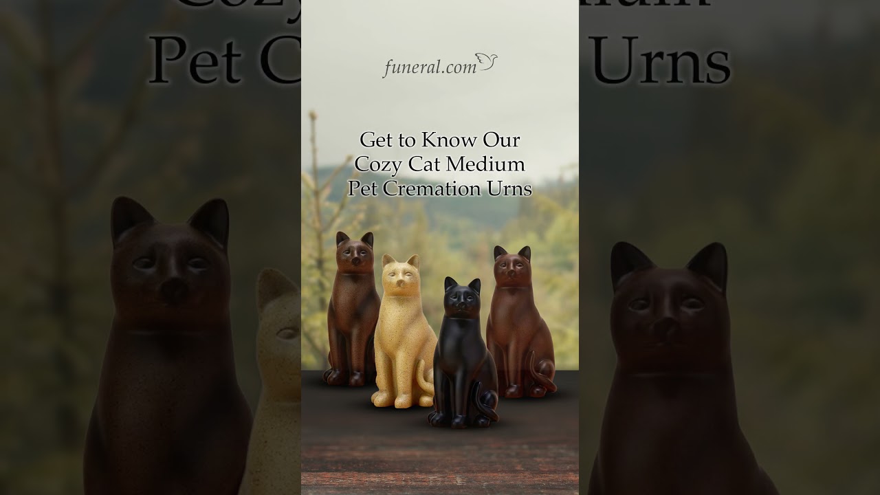 Cozy Cat Medium Pet Cremation Urn | Funeral.com