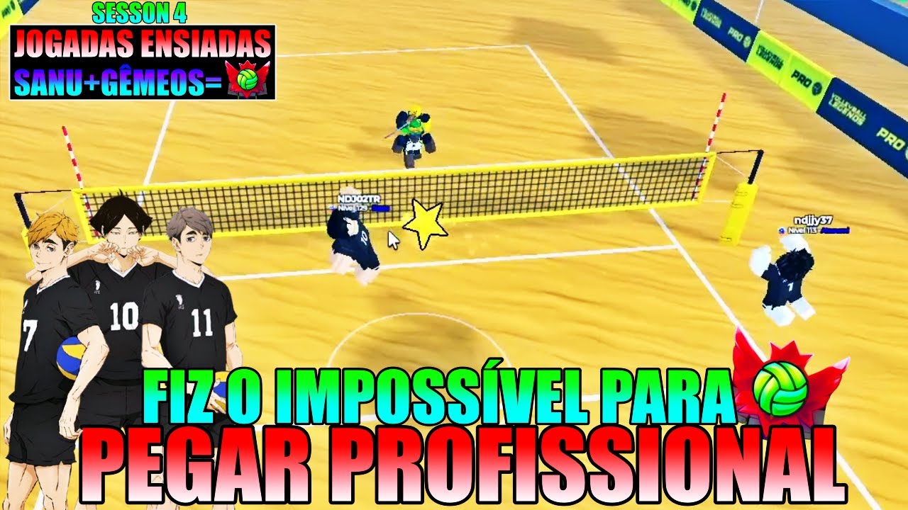 TIVE QUE FAZER O IMPOSS&Iacute;VEL PARA PEGAR PROFISSIONAL! SANU + G&Ecirc;MEOS= PROFISSIONAL! VOLLEYBALL LEGENS!