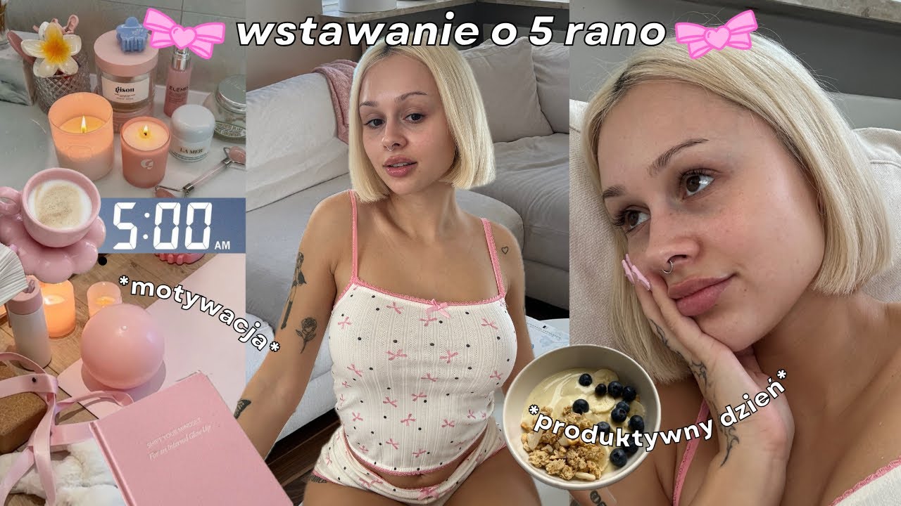 pr&oacute;buje wstać o 5 rano🎀 produktywny poranek✨