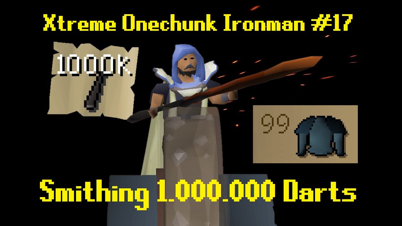 Smithing 1.000.000 Darts To Make a Rune Platebody | Xtreme Onechunk Ironman #17