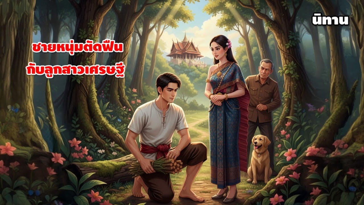 นิทานเรื่องชายหนุ่มตัดฟืน กับลูกสาวเศรษฐี# นิทาน#นิทานก่อนนอน #นิทานพื้นบ้าน #นิทานสอนใจ 