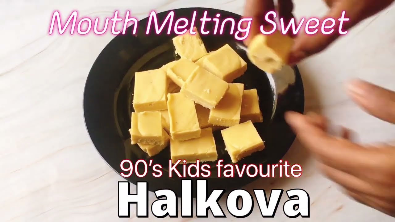 Halkova Recipe - 90's Kids Favourite Sweet Snack | Palkova |Healthy Haalkova In Just 3mins No Maida