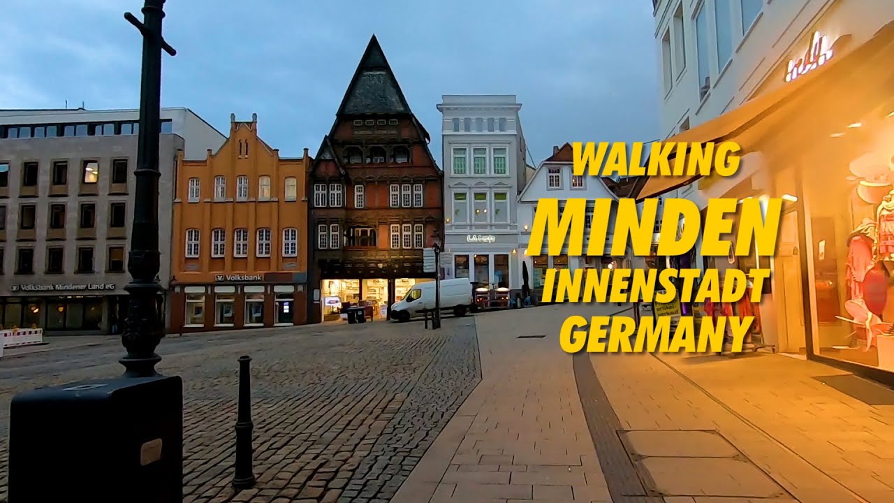 Walking MINDEN Innenstadt City GERMANY 2022 !! Walking Tour MINDEN Germany Shopping Street Old Town