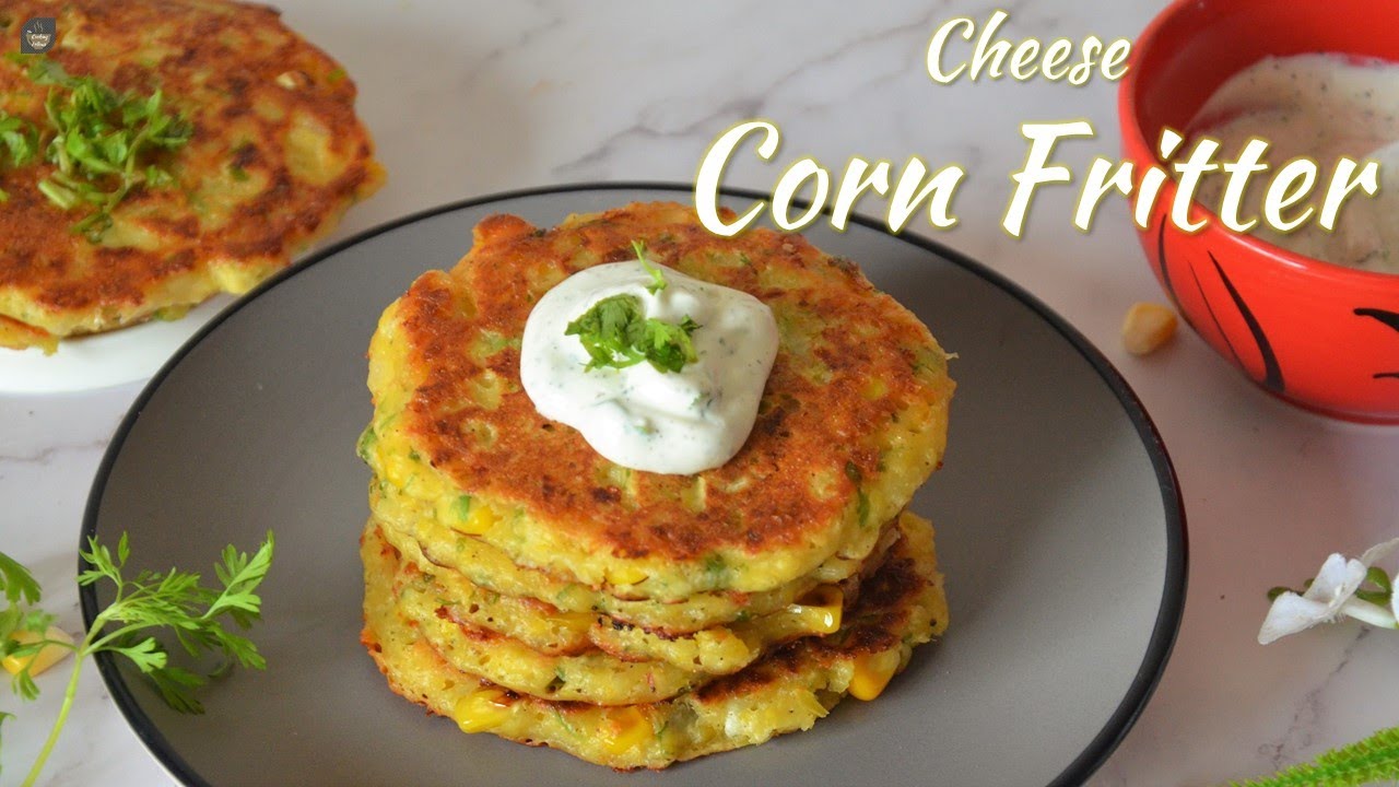 Corn Cheese Fritters | Cheesy & Crispy Corn Fritters | Sweetcorn Fritters Recipe