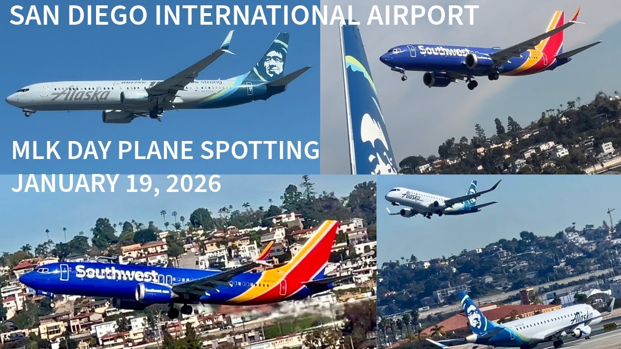 San Diego International Airport - MLK Day Plane Spotting - January 19, 2026