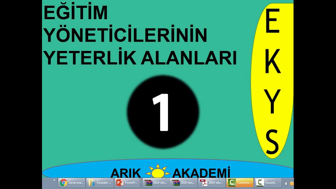 EĞİTİM YÖNETİCİLERİNİN YETERLİK ALANLARI 1 EKYS 2020