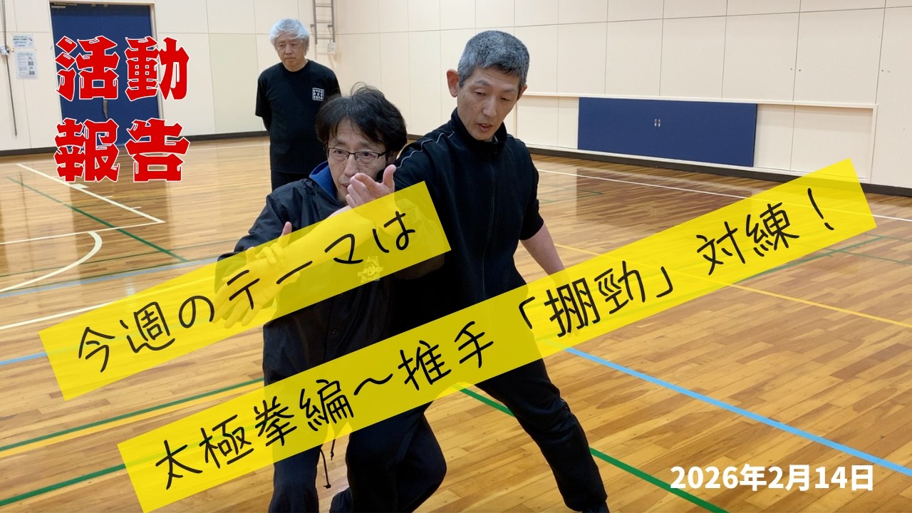 太極拳対練動画2月14日2026年（日中武道研究会東海支部）