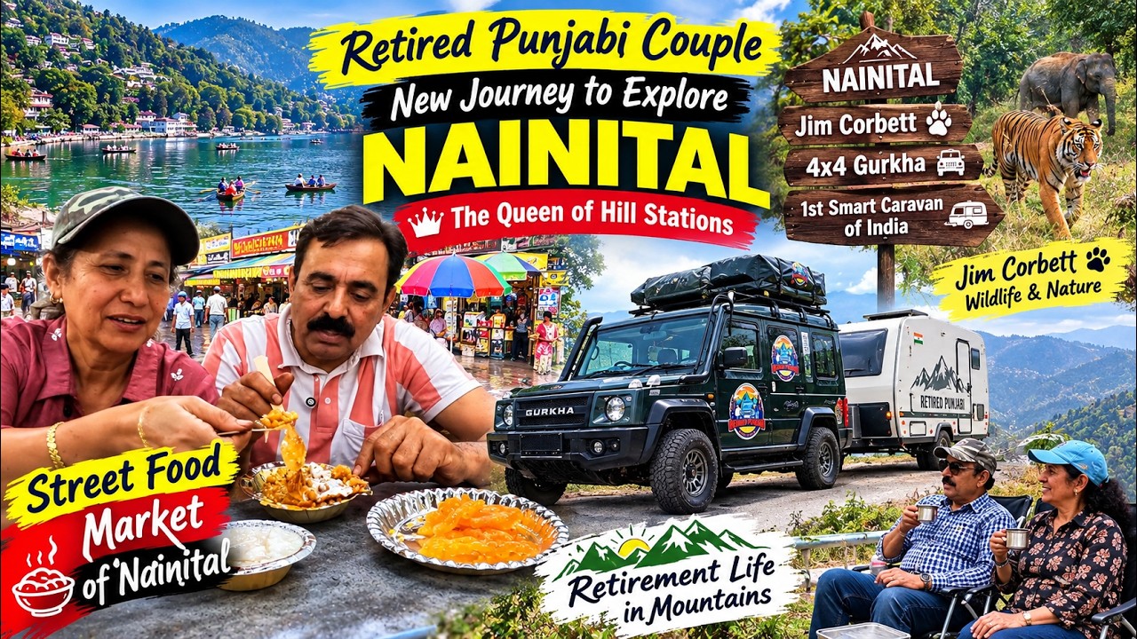 New Journey in Extreme Rain to NAINITAL & JIM CORBETT in 4x4 Gurkha ! Nainital Street Food Market !