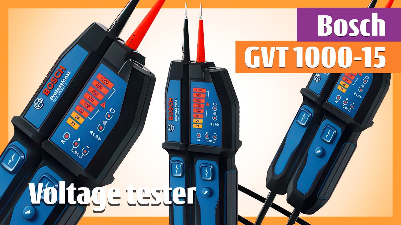 Bosch GVT 1000-15 Voltage tester up to 1000 V AC/DC visual audio and vibration alerts #boschtools
