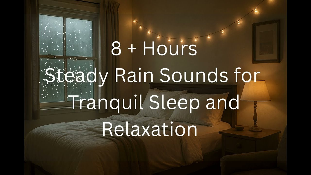 8+ Hours Rain on Window 🌧️ Deep Sleep & White Noise for Relaxation