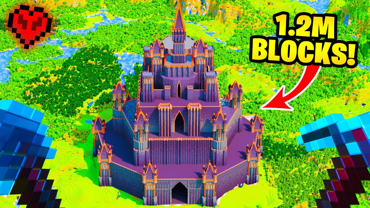 I Built The BIGGEST Castle in Hardcore Minecraft