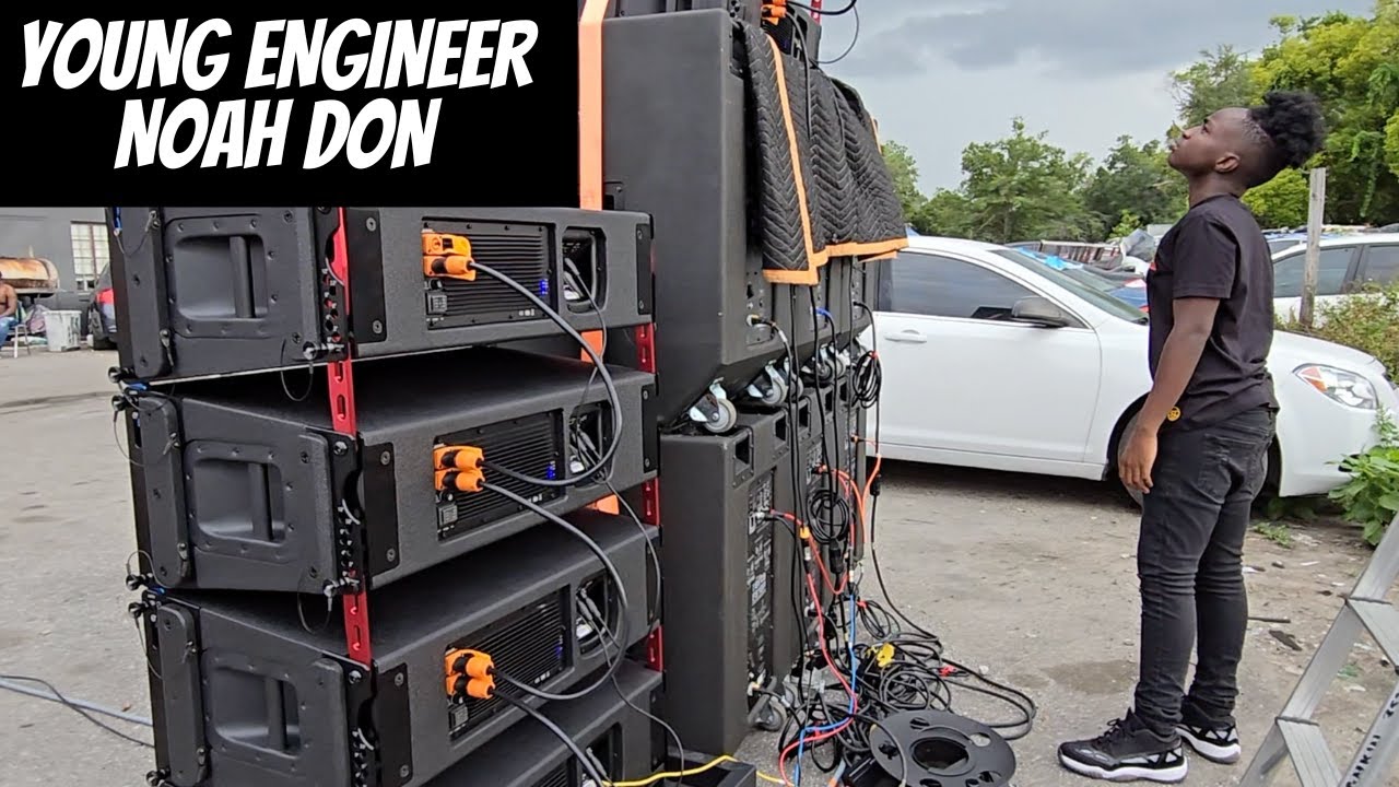 POWERED SOUND SYSTEM SET UP USING YORKVILLE AND ADMARK LINEARRAYS