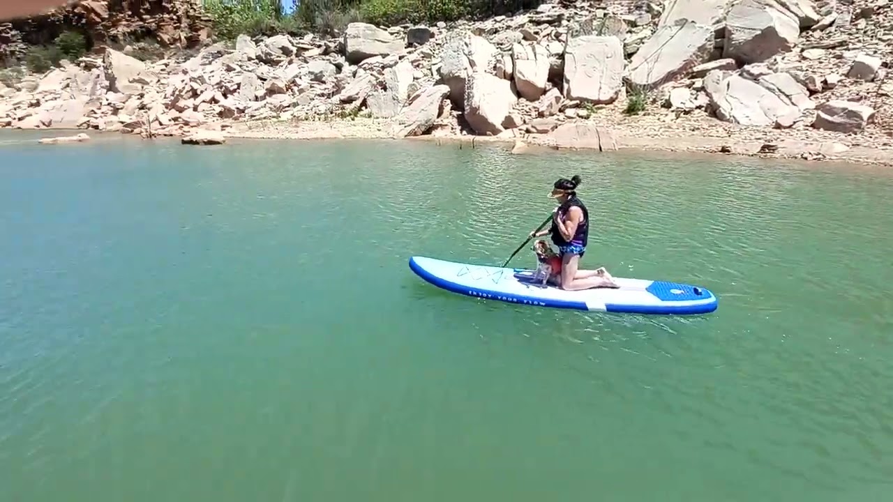 Paddle boarding at Conchas lake