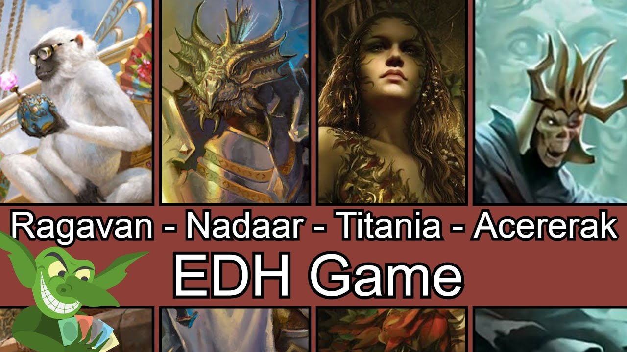 Ragavan vs Nadaar vs Titania vs Acererak EDH / CMDR game play for Magic: The Gathering