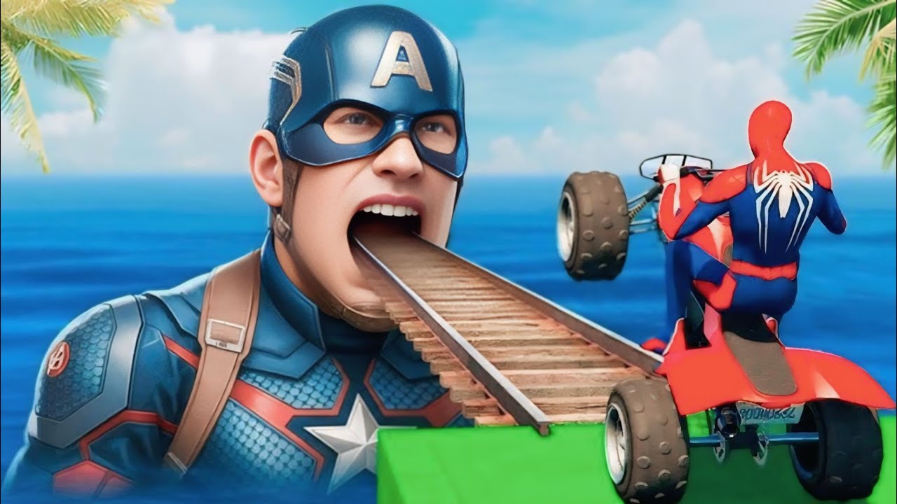 SPIDER MAN against TUNG TUNG TUNG SAHUR on Motorcycle in RAINBOW SPIDERS BRIDGE GTA MULTIVERSE??
