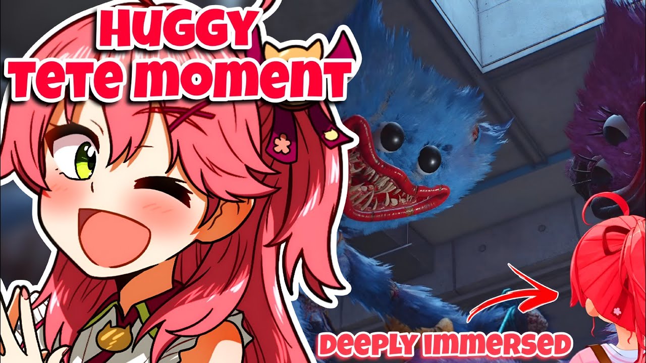 Sakura Miko reacts To Huggy and Kissy TeTe Moments