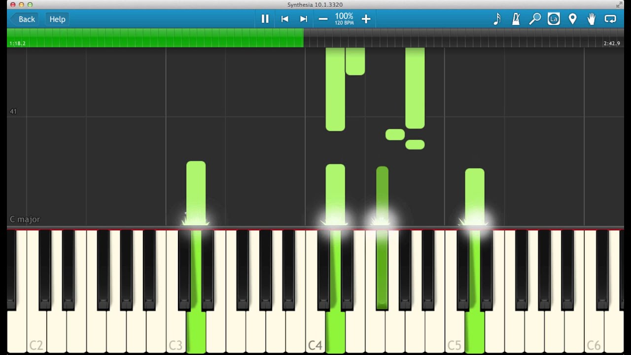 Bach's Goldberg Variations: 32 Aria da Capo, shown on a keyboard (BWV 988)