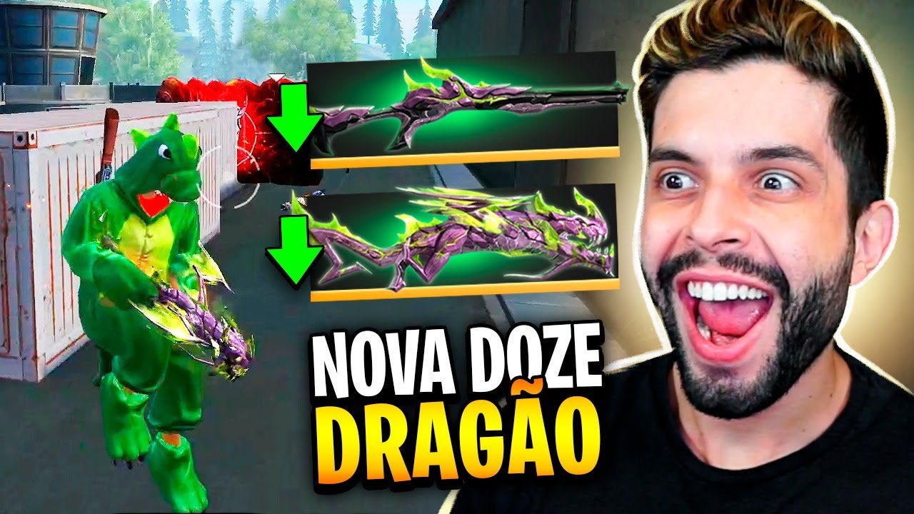 TESTEI A NOVA DOZE DO DRAGÃO NÍVEL MÁXIMO NO FREE FIRE!!