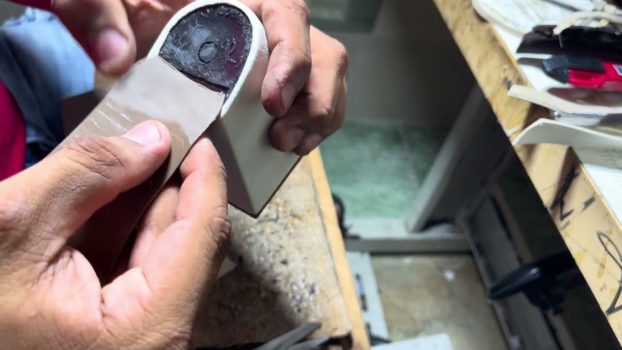 Proceso de cómo hacer la suela para un tacones 