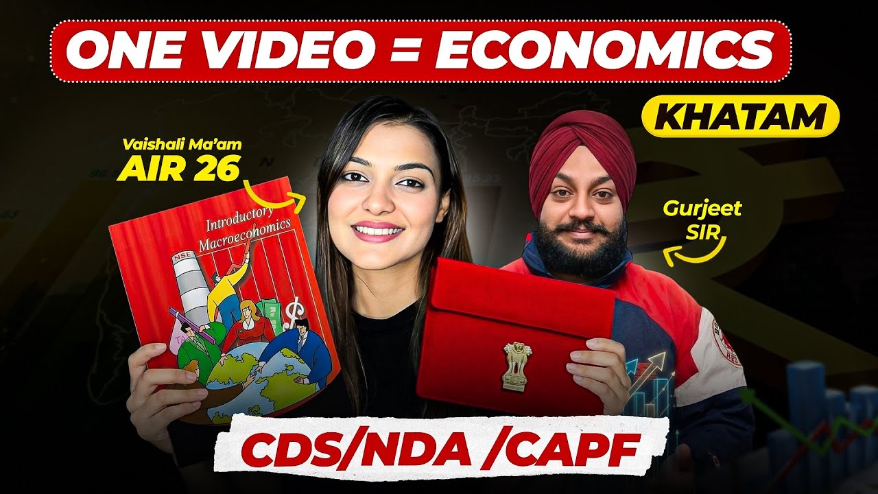 5 Marks done ✅ Complete Economics from this video in CDS 1 2026 | NDA 1 2026 | By Vaishalli Ma&rsquo;am