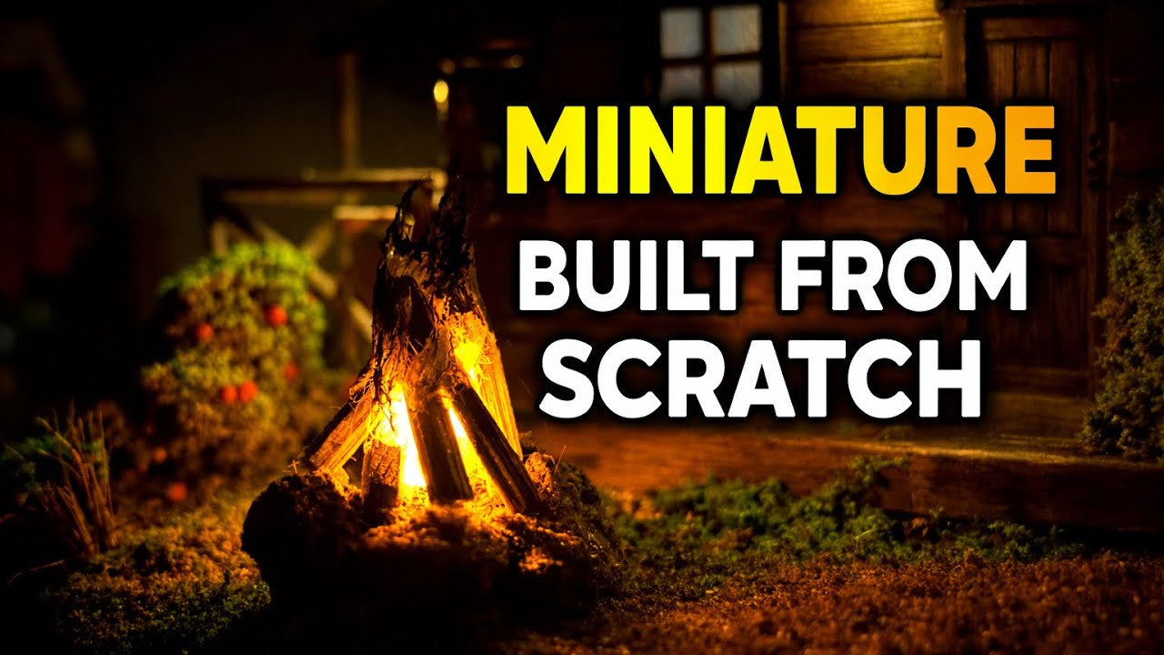 DIY: I built a GLOWING realistic campfire!🔥
