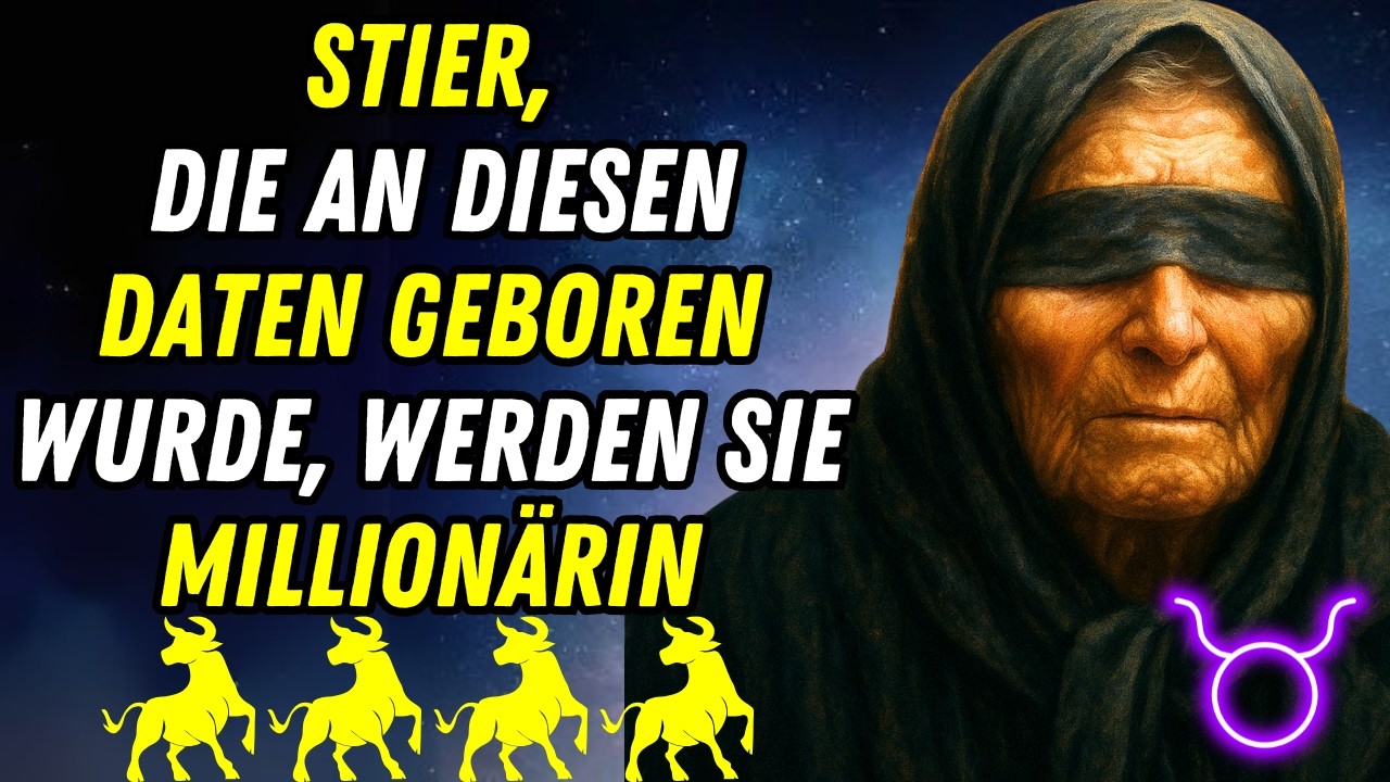 Stier, geboren an diesen Tagen, Sie sind eine zukünftige Millionärin | Vorhersage von Baba Vanga