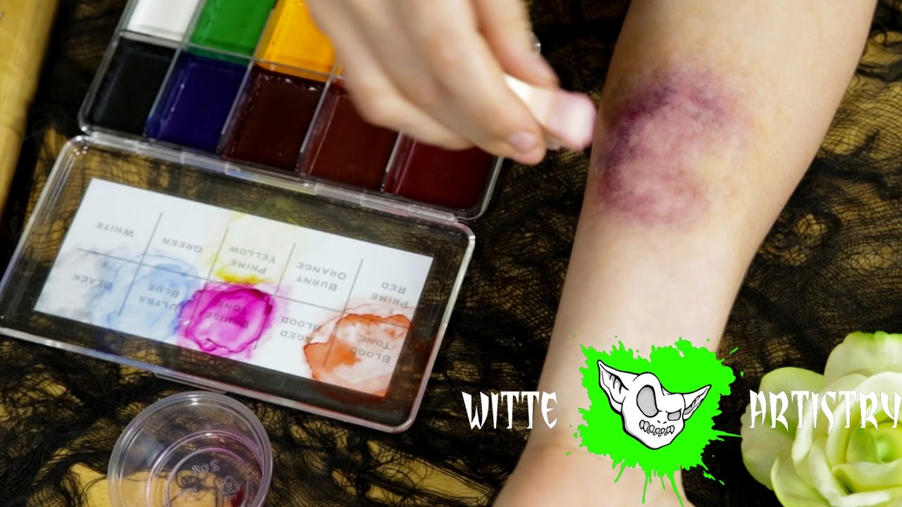 ✅REALISTIC BRUISE Makeup Tutorial Using ALCOHOL ACTIVATED Makeup (Skin Illustrator) - Witte Artistry