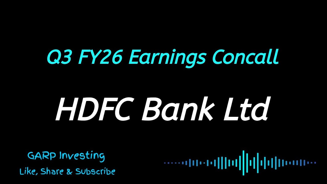 HDFC Bank Q3 FY26 Earnings Concall | Part - 2 | HDFC Bank Conference Call 