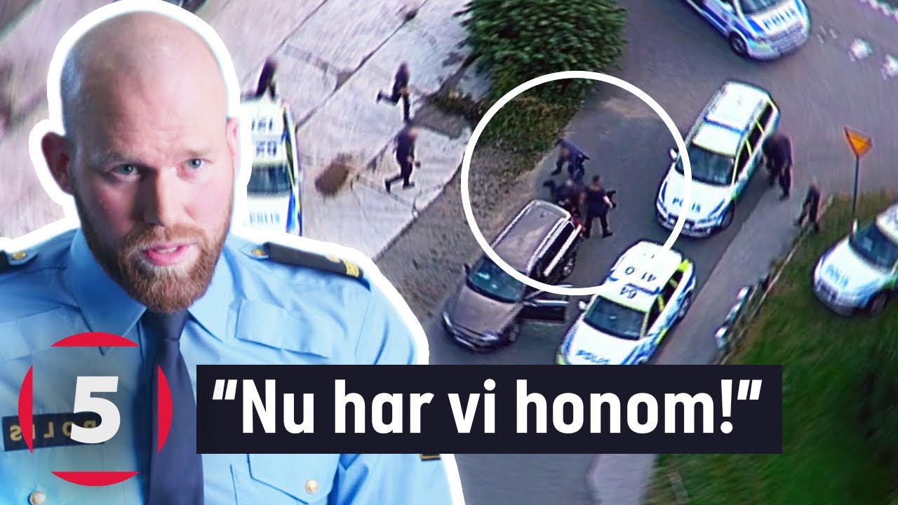 Påverkad förare leder polisen på lång VANSINNESFÄRD | Fångat på polisens kamera | Kanal 5 Sverige