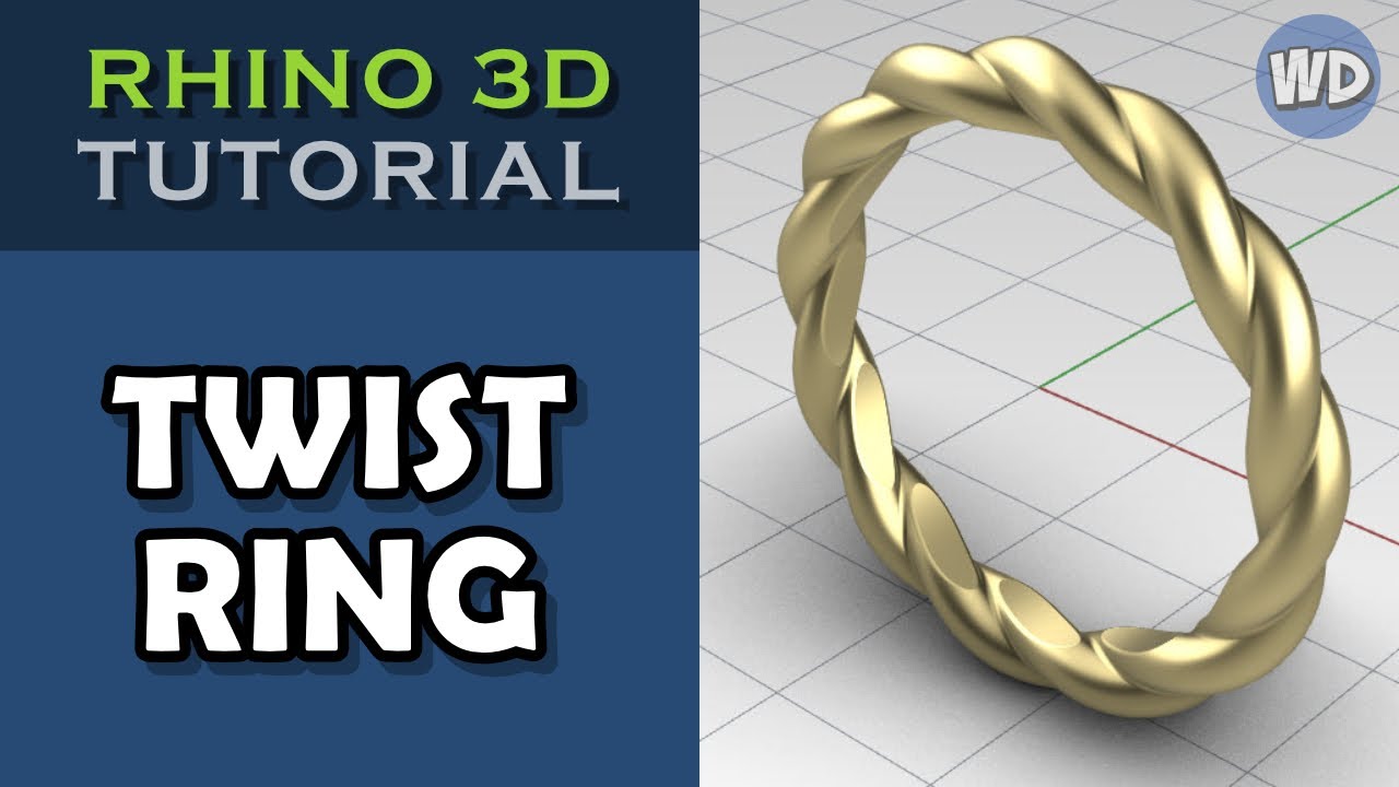 Rhino 3D | Проектирование ювелирных изделий в формате CAD | Учебное пособие | Кольцо Twist Ring